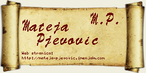 Mateja Pjevović vizit kartica